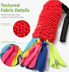 NonoPets Interactive Polyester Texture Elastic Handle Fetch & Chase Exercise Rope Tug Dog & Cat Toy, Red slide 2 of 8