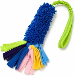 NonoPets Interactive Polyester Texture Elastic Handle Fetch & Chase Exercise Rope Tug Dog & Cat Toy, Blue