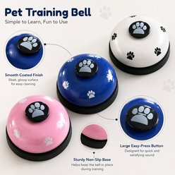 NonoPets Paw Print Button Mechanical Sound Non-Battery Design Communication & Interactive Training Ball Dog & Cat Toy, Blue slide 2 of 8