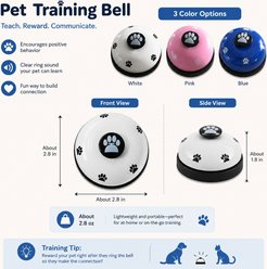 NonoPets Paw Print Button Mechanical Sound Non-Battery Design Communication & Interactive Training Ball Dog & Cat Toy, Pink slide 2 of 8