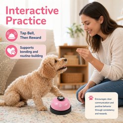 NonoPets Paw Print Button Mechanical Sound Non-Battery Design Communication & Interactive Training Ball Dog & Cat Toy, White slide 2 of 8
