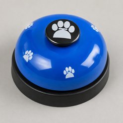 NonoPets Paw Print Button Mechanical Sound Non-Battery Design Communication & Interactive Training Ball Dog & Cat Toy, Blue