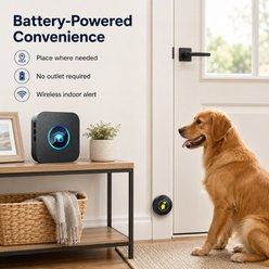 NonoPets Wireless Waterproof Push Button Adjustable Chimes ABS Receiver Communication & Recall Practice Training Ball Dog & Cat Toy, White slide 2 of 9