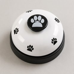 NonoPets Paw Print Button Mechanical Sound Non-Battery Design Communication & Interactive Training Ball Dog & Cat Toy, White