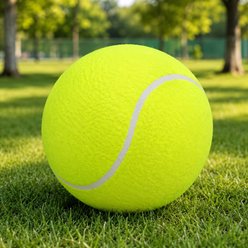 NonoPets Oversized Tennis Inflatable Design Fetch & Chase Bouncy Ball Dog & Cat Toy, Green