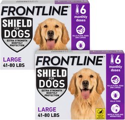 Frontline Shield Flea & Tick Treatment for Large Dogs, 41 - 80 lbs, 12 Doses (12-mos. supply)