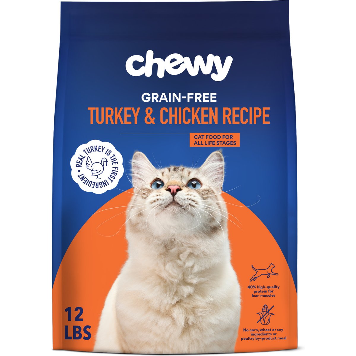 Chewy Made Turkey & Chicken Recipe Grain-Free Dry Cat Food (FORMERLY AMERICAN JOURNEY), 12-lb bag