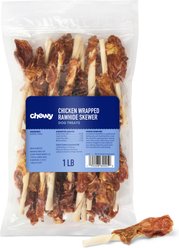 Chewy Made Chicken Wrapped Rawhide Skewer Dog Treats (FORMERLY BONES & CHEWS), 1-lb bag