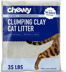Chewy Made Odor Defense Unscented Clumping Clay Cat Litter (FORMERLY FRISCO), 35-lb bag