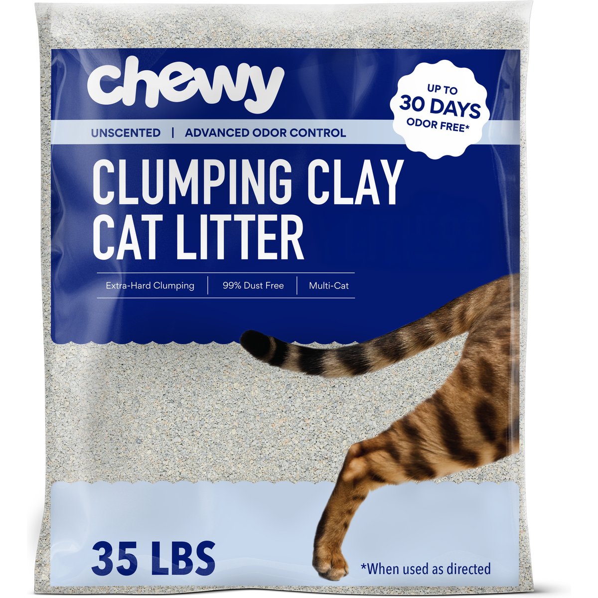 Chewy Made Odor Defense Unscented Clumping Clay Cat Litter (FORMERLY FRISCO), 35-lb bag