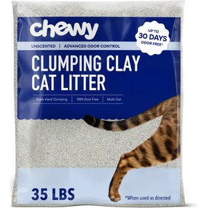 Chewy Made Odor Defense Unscented Clumping Clay Cat Litter (FORMERLY FRISCO), 35-lb bag