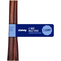 Chewy Made Standard Bully Stick 4" Dog Treats (FORMERLY BONES & CHEWS), 1 count