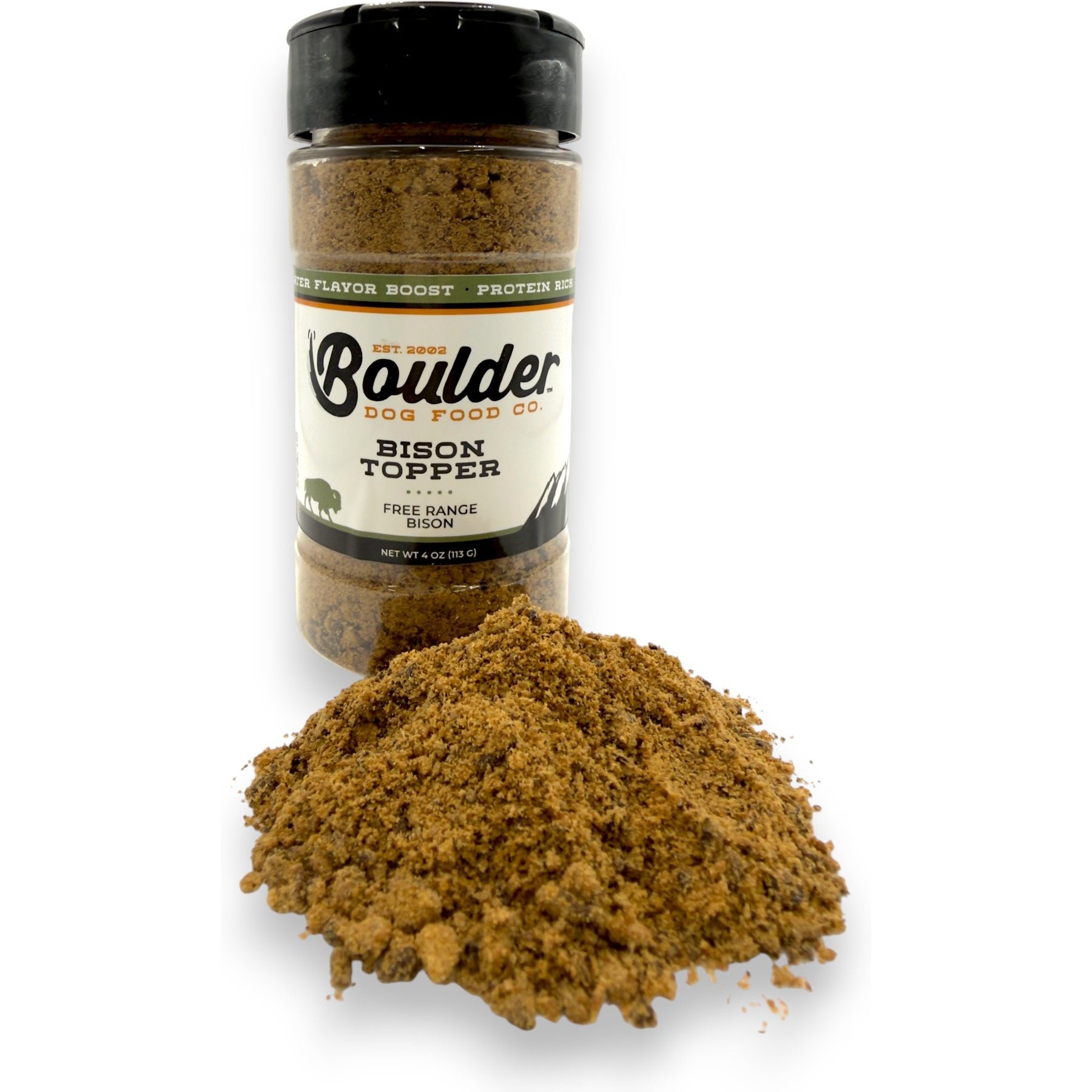 Boulder Dog Food Company Bison Dog Food Topper, 4-oz shaker