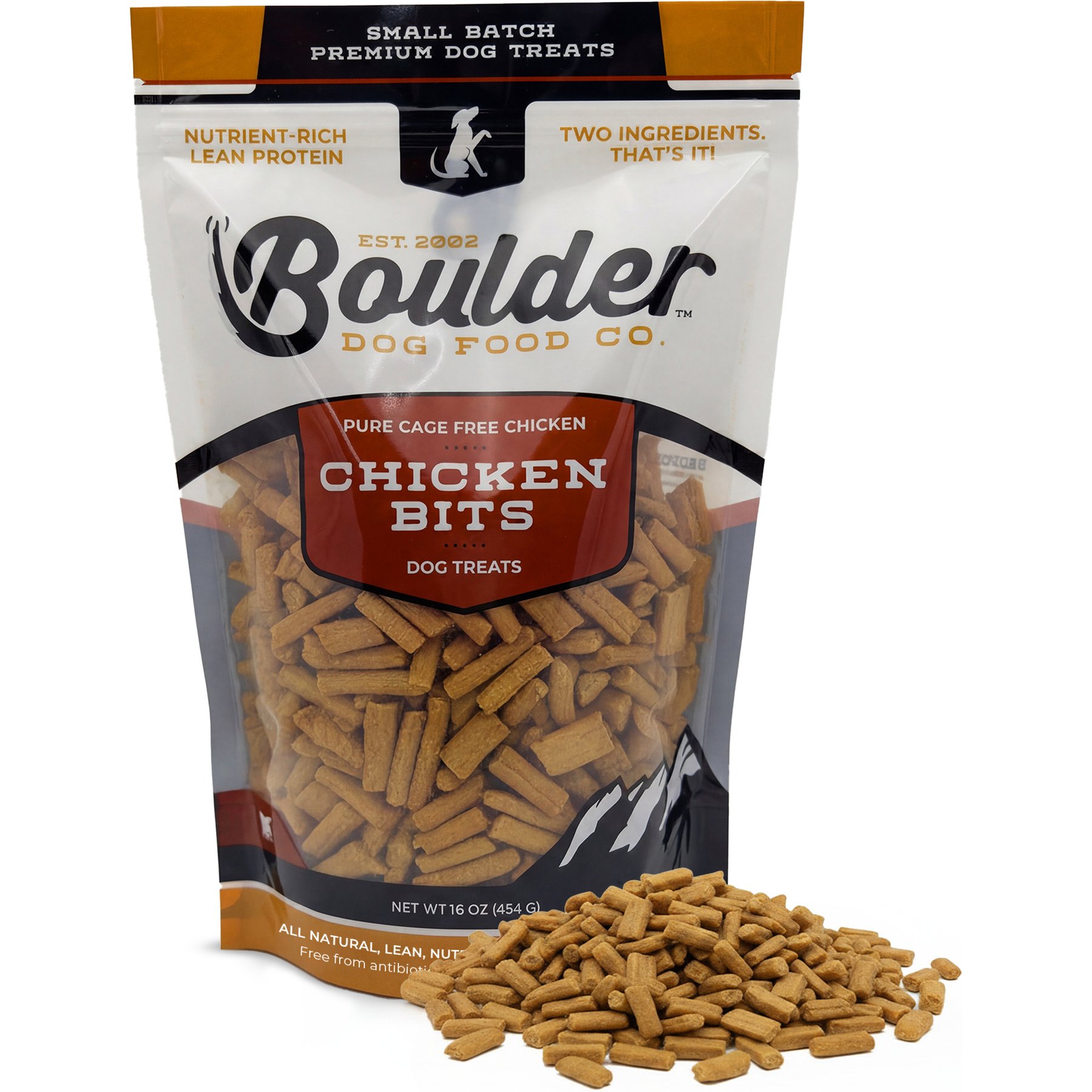 Boulder Dog Food Company Chicken Bits Jerky Dog Treats, 16-oz bag
