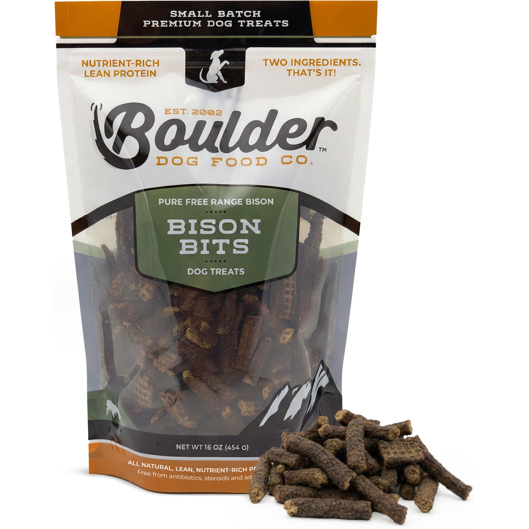 Boulder Dog Food Company Bison Bits Jerky Dog Treats, 16-oz bag