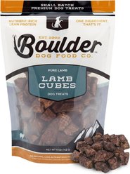 Boulder Dog Food Company Lamb Cubes Dehydrated Dog Treats, 5-oz bag slide 1 of 8