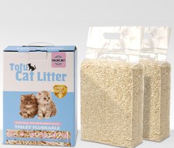 FEELING BEST Natural Tofu with Flushable, Ultra Absorbent & Fast Drying, Orginal Clumping Cat Litter, 5.6-Ib box, 2 count slide 1 of 9