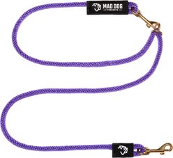 Mad Dog Products Hands Free Dog Leash, Purple, 10-ft long, 3/8-in wide