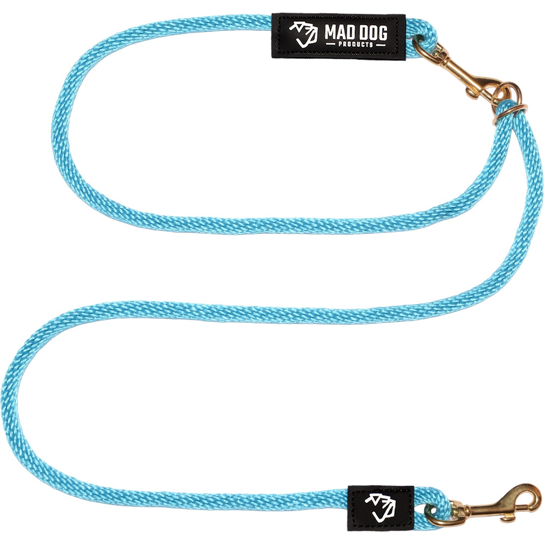 Mad Dog Products Hands Free Dog Leash, Aqua, 10-ft long, 3/8-in wide