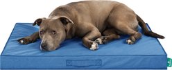 FurHaven Grid Orthopedic Indoor/Outdoor Deluxe Mattress Flat Dog Bed, Capri Blue, Large: 36-in