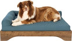 FurHaven Platform Machine-Washable Elevated Dog Bed Frame, Dk Brown Veneer, Jumbo: 40-in