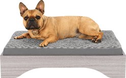 FurHaven Platform Machine-Washable Elevated Dog Bed Frame, Light Veneer, Medium: 30-in