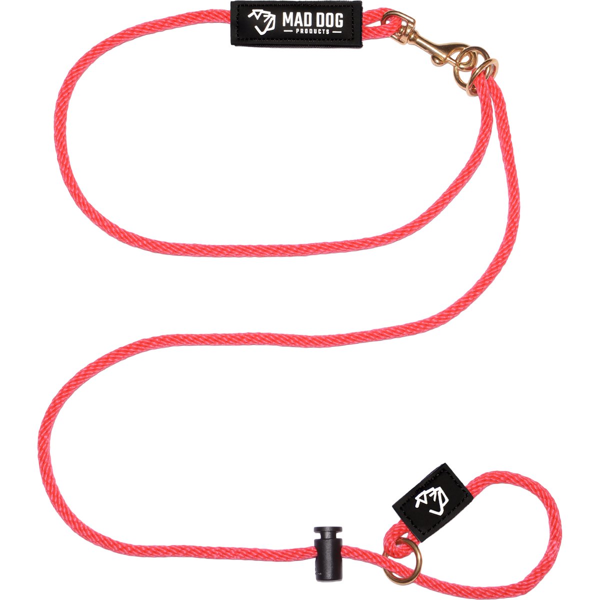 Mad Dog Products Hands Free Slip Lead Dog Leash, Red, 10 ft-1/4 in