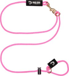 Mad Dog Products Hands Free Slip Lead Dog Leash, Pink, 10 ft-1/4 in