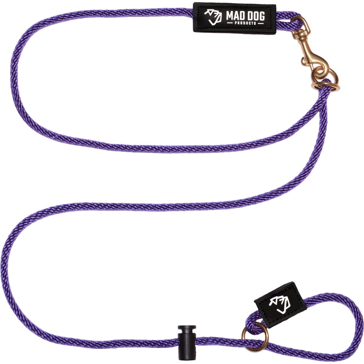 Mad Dog Products Hands Free Slip Lead Dog Leash, Purple, 10 ft-1/4 in