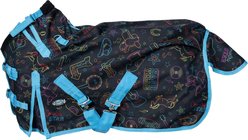 Tough1 1200D Mini Nashville Nights Turnout Horse Blanket with Snuggit, Nashville, 51-in