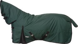 Tough1 1200D Full Neck Turnout Horse Blanket, Hunter Green, 84-in