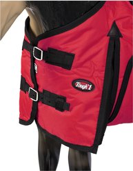 Tough1 600D Miniature Stable Horse Blanket with Belly Wrap, Red, 39-in slide 2 of 2