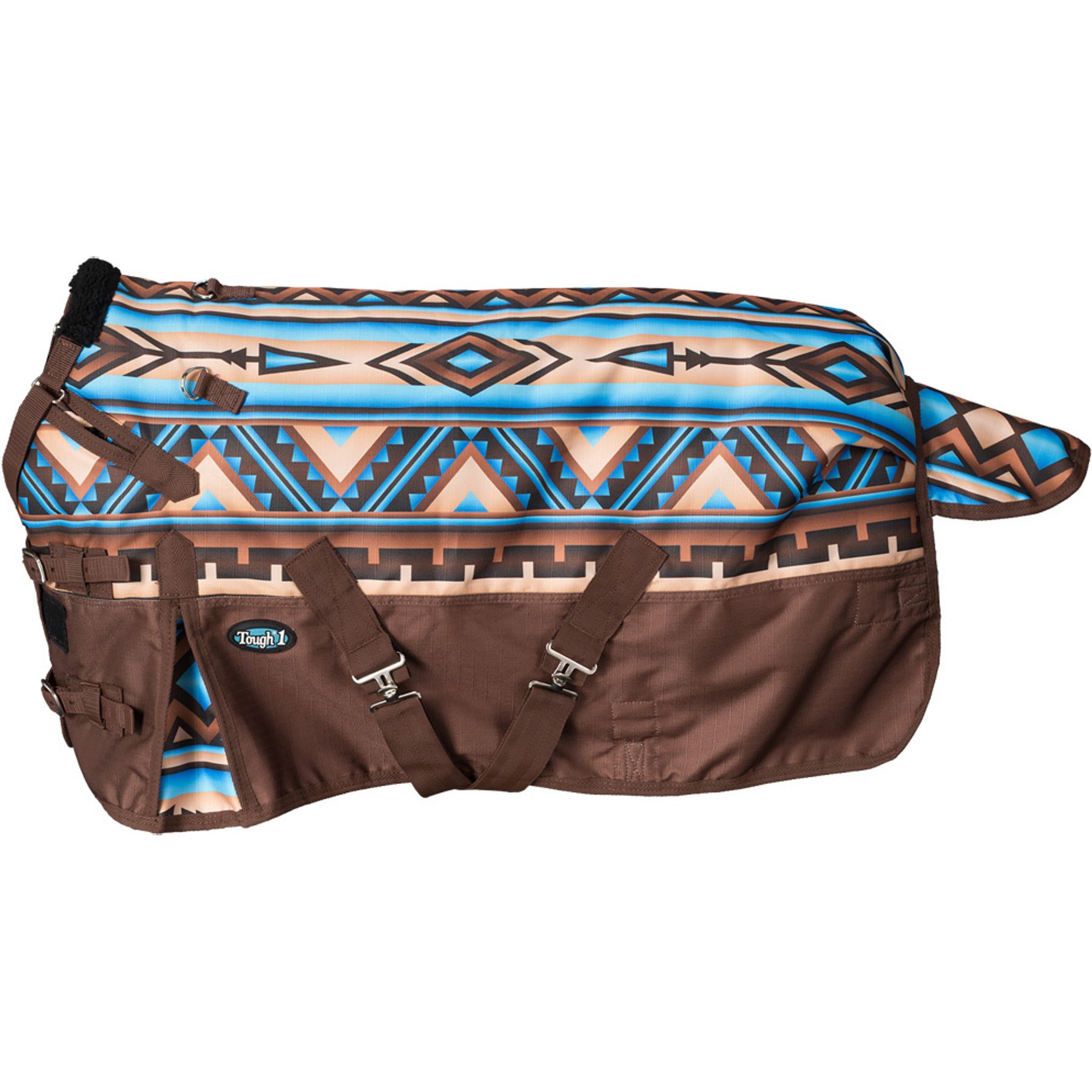 Tough1 1200D Mini Painted Canyon Turnout Horse Blanket with Snuggit, Brown Painted Canyon, 42-in