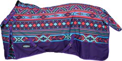 Tough1 1200D Painted Canyon Turnout Horse Blanket with Snuggit, Purple Painted Canyon, 78-in
