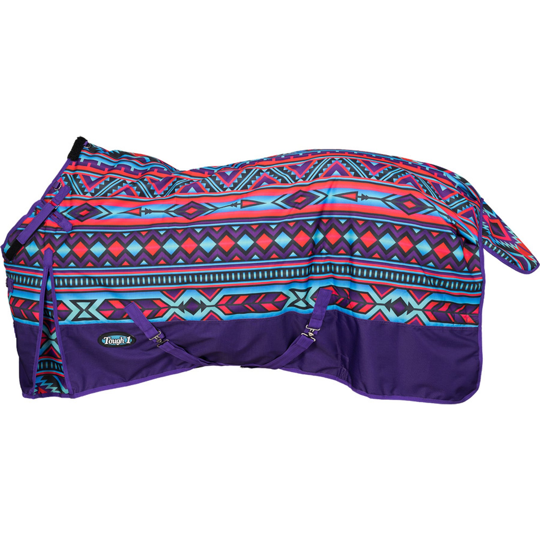 Tough1 1200D Painted Canyon Turnout Horse Blanket with Snuggit, Purple Painted Canyon, 69-in