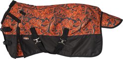 Tough1 1200D Tooled Leather Miniature Turnout Horse Blanket with Snuggit, Tooled Leather, 51-in