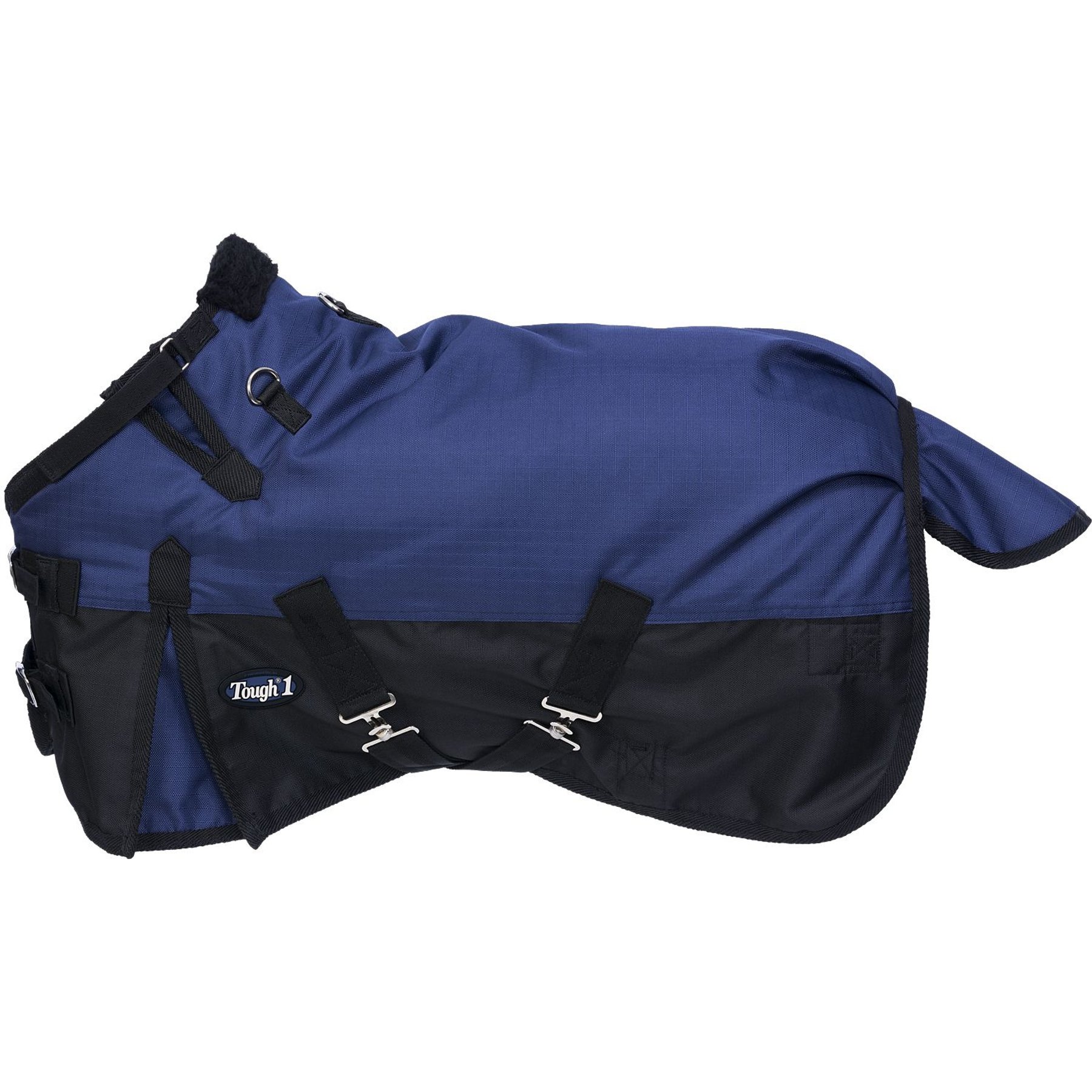 Tough1 1200D Mini Turnout Horse Blanket with Snuggit, Navy Blue, 45-in