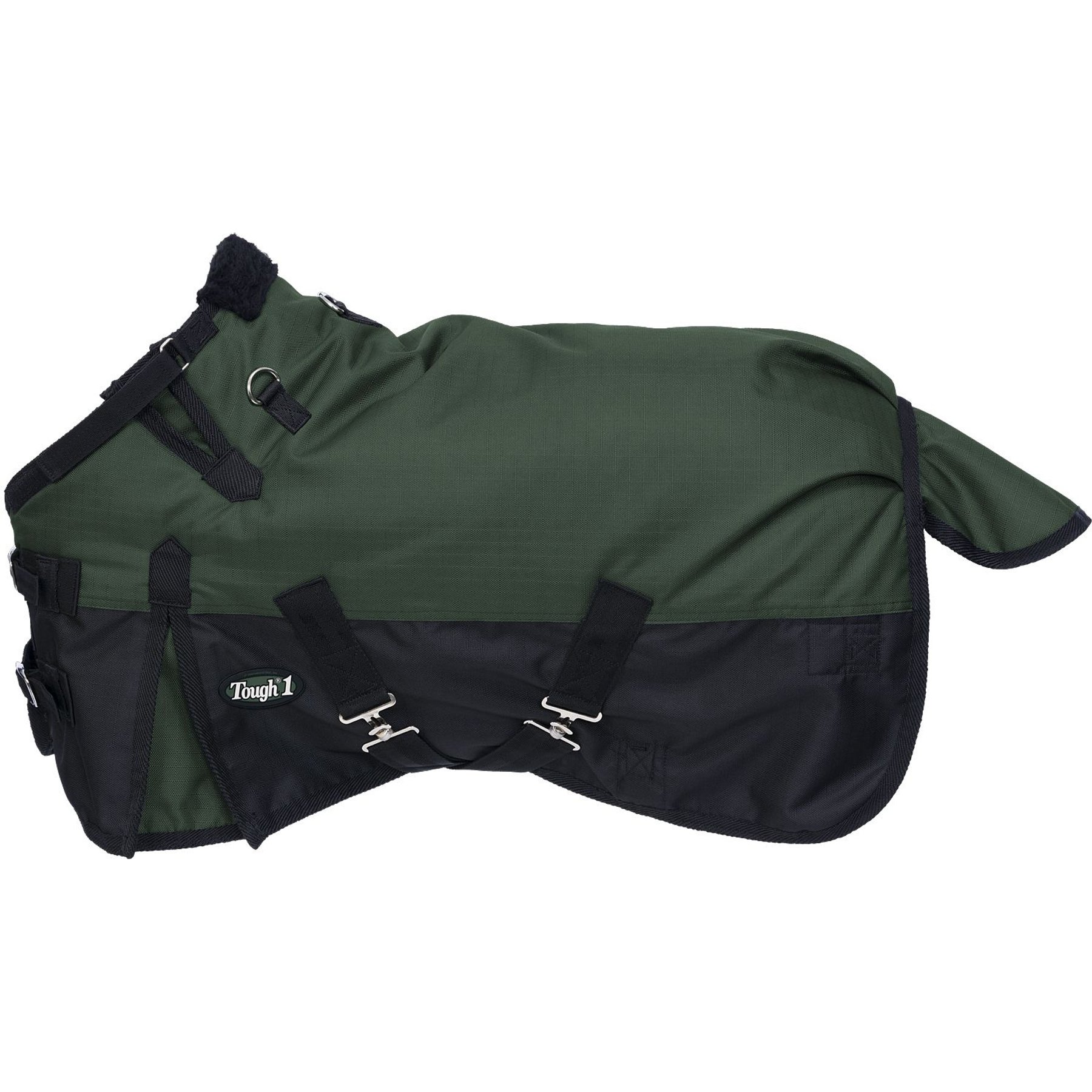 Tough1 1200D Mini Turnout Horse Blanket with Snuggit, Hunter Green, 48-in