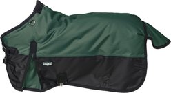Tough1 600D Mini Turnout Horse Blanket, Hunter Green, 45-in