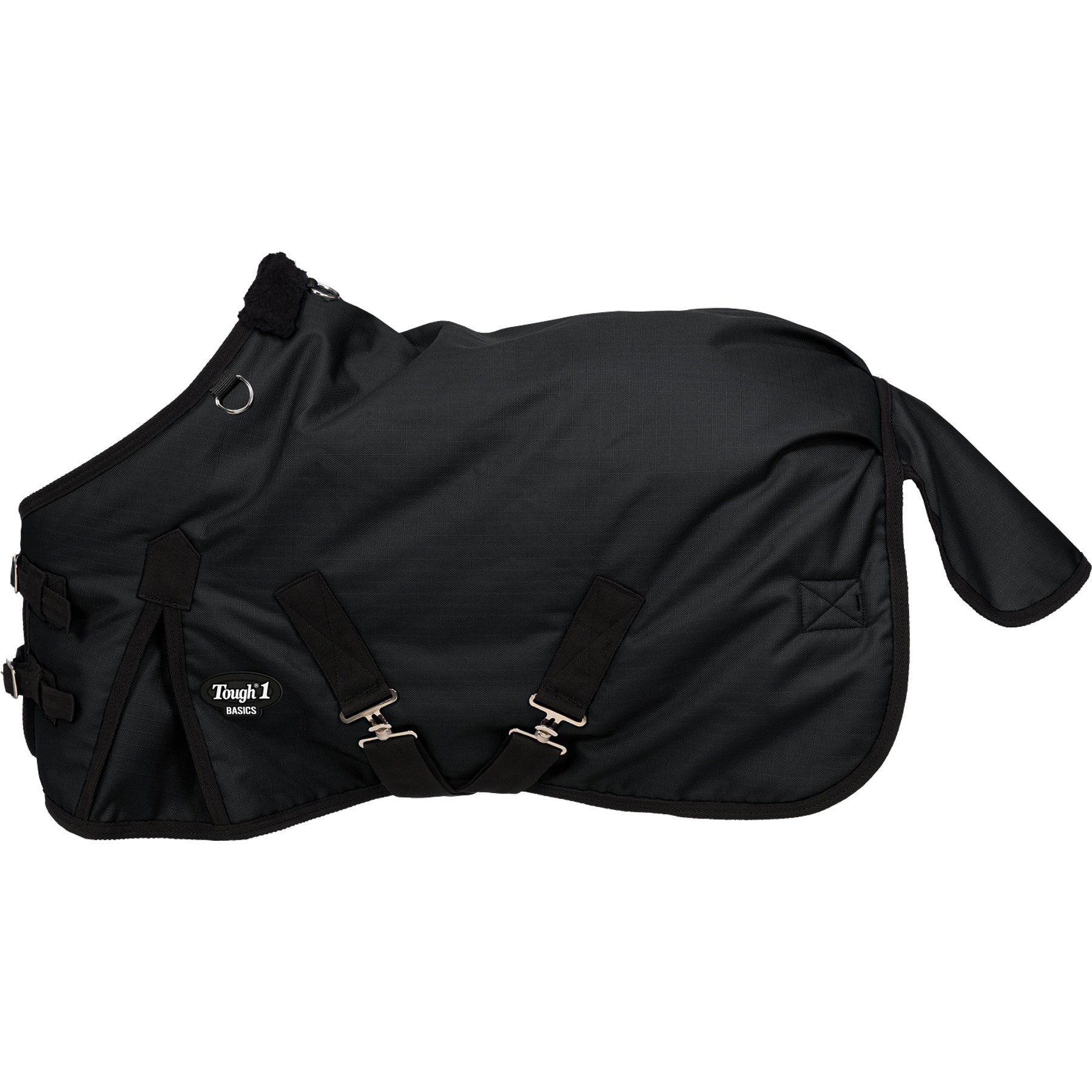 Tough1 Basics 1200D Mini Turnout Horse Blanket, Black, 48-in