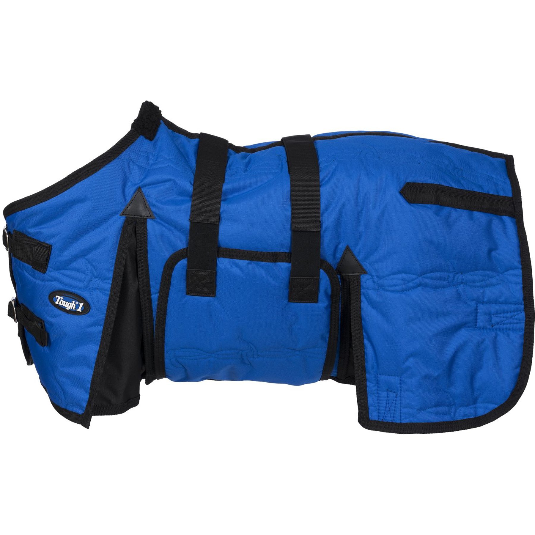 Tough1 600D Miniature Stable Horse Blanket with Belly Wrap, Royal Blue, 48-in