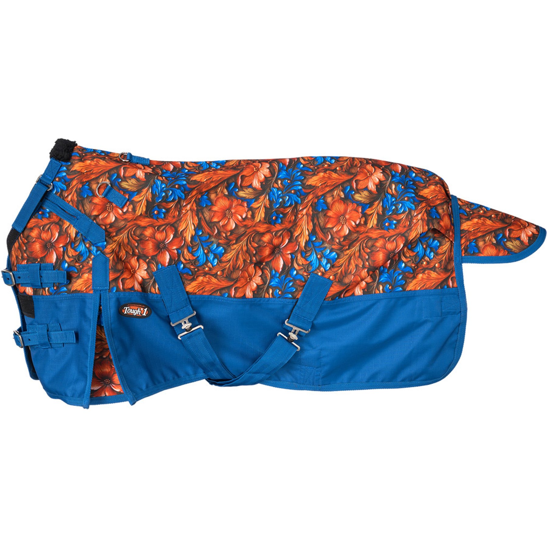Tough1 1200D Hand Carved Miniature Turnout Horse Blanket with Snuggit, Royal Blue, 36-in