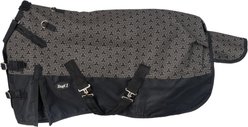 Tough1 1200D Reflective Miniature Turnout Horse Blanket with Snuggit, Black, 51-in