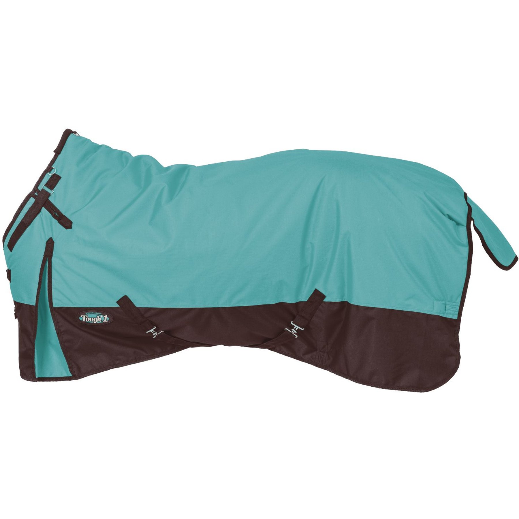 Tough1 600D Pony Turnout Horse Blanket with Snuggit, Turquoise, 60-in