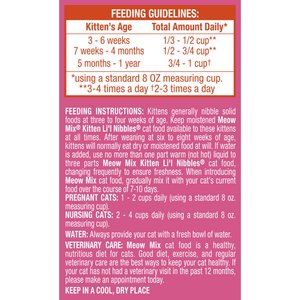 Meow Mix Kitten Li’l Nibbles Dry Cat Food, 14.2-lb bag