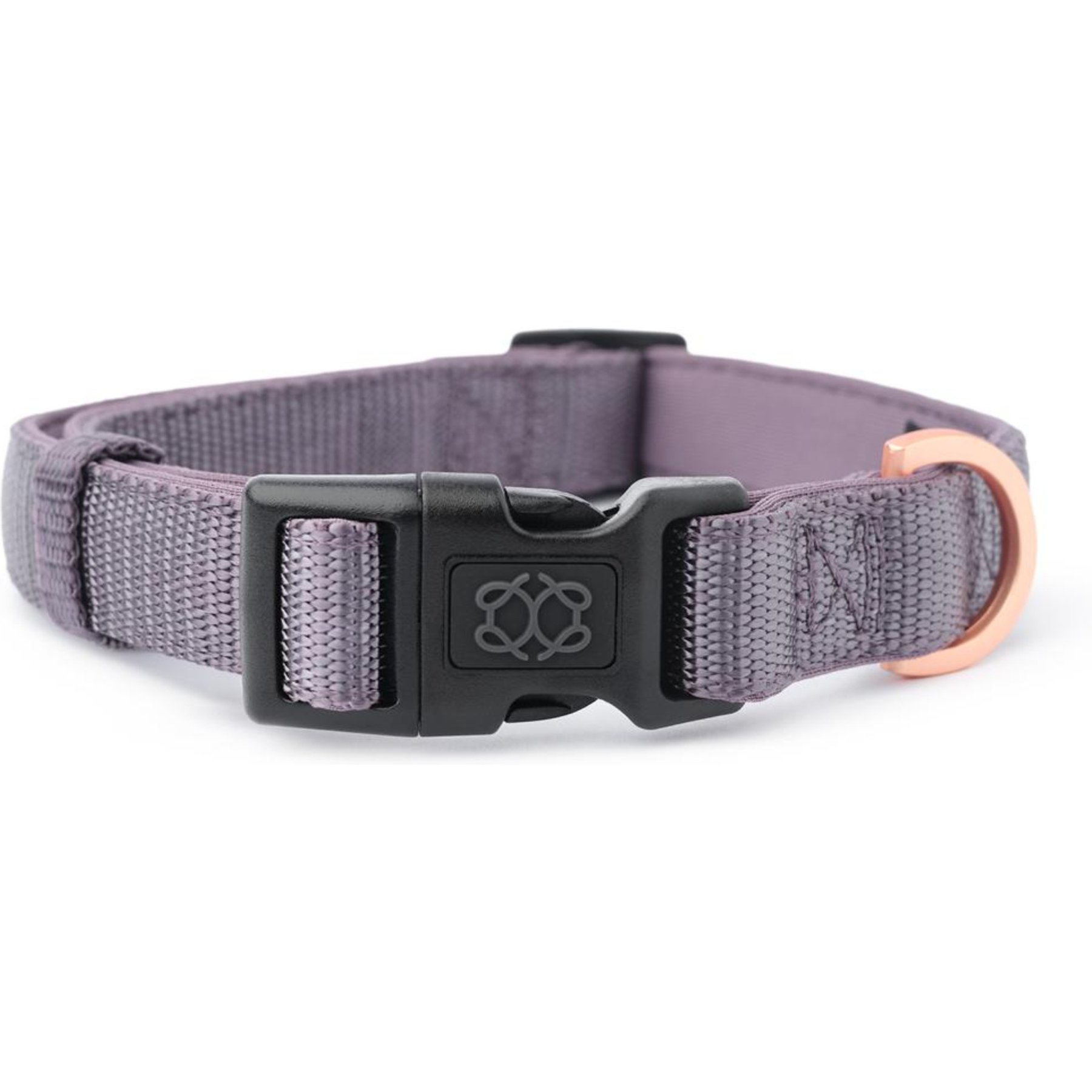 DOGISTRY City Dog Collar, Lilac Gray, Large: 16 to 25-in neck, 1-in wide, Adjustable, Clip Handle