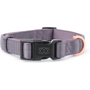 DOGISTRY City Dog Collar, Lilac Gray, Small: 11 to 18-in neck, 5/8-in wide, Adjustable, Clip Handle