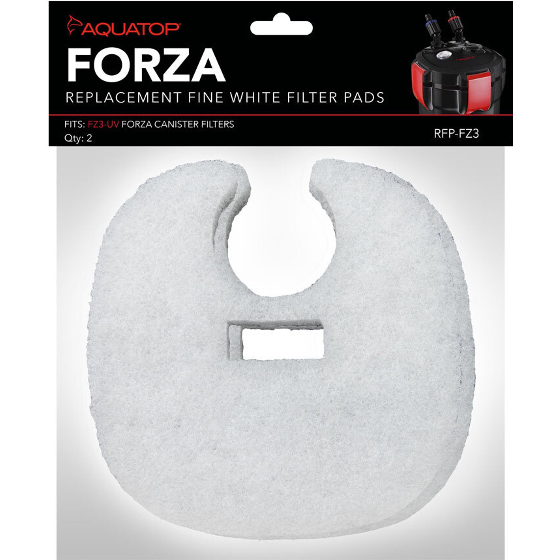 Aquatop Forza FZ3 Replacement Filter Pads, White, 2 count