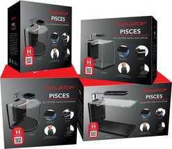 Aquatop Pisces Nano Curved Bowfront Glass, Silicone & Ceramic Aquarium Kit with Touch LED & Built-in Filter, Black, 5-gal slide 2 of 6