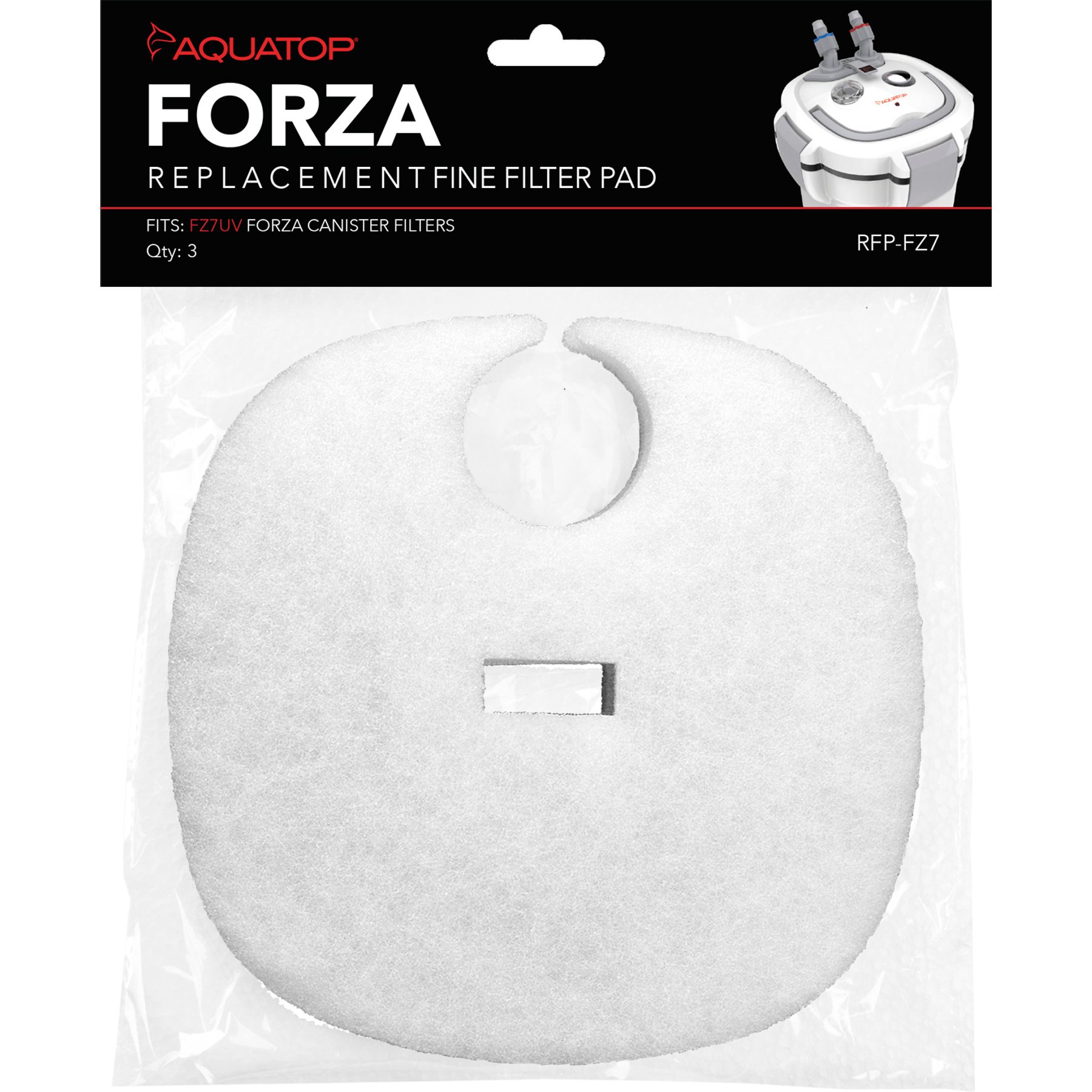 Aquatop Forza FZ7 Replacement Filter Pads, White, 3 count